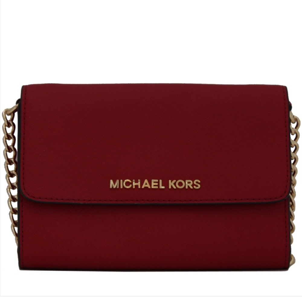 Michael Kors jet set travel saffiano crossbody bag